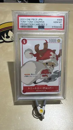 2023 ONE PIECE JPN PROMOS PROMOTION CARD SET 3 #006 TONY TONY CHOPPER PSA 10 - Image 1