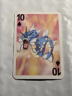 Vintage Gyarados LP Mini Playing Pokemon Card - 10 Of Spades./ Red Deck - Image 1
