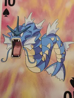 Vintage Gyarados LP Mini Playing Pokemon Card - 10 Of Spades./ Red Deck - Image 2