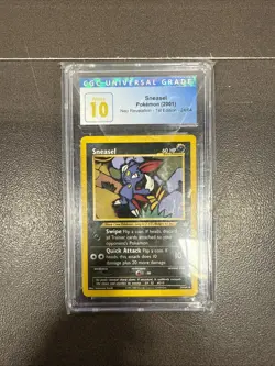 Pokemon Neo Revelation 1st Edition Sneasel Card 24/64 CGC 10 Pristine 2001 - Image 1