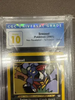 Pokemon Neo Revelation 1st Edition Sneasel Card 24/64 CGC 10 Pristine 2001 - Image 3