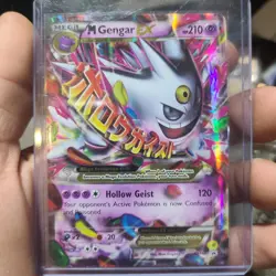 Mega M Gengar EX XY166 Full Art Black Star Promo Holographic Pokemon Card 💎 - Image 1