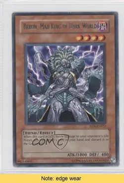 R - Brron Mad King of Dark World Unlimited YuGiOh Elemental Energy 2005 READ 1l2 - Image 1