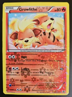 Growlithe RC4/RC25 Pokemon Legendary Treasures Radiant Collection Card Damaged - Image 1