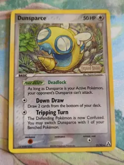 Dunsparce 31/92 Reverse Holo 2006 EX Legend Maker Stamped Pokemon Card MP - Image 1