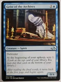 MTG Magic The Gathering Card Geist of the Archives Creature Spirit Blue Eldritch - Image 1