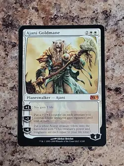 Ajani Goldmane - Magic 2010 (M10) #1/249 MTG Magic The Gathering Played - Image 1