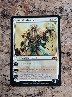 Ajani Goldmane - Magic 2010 (M10) #1/249 MTG Magic The Gathering Played - Image 2