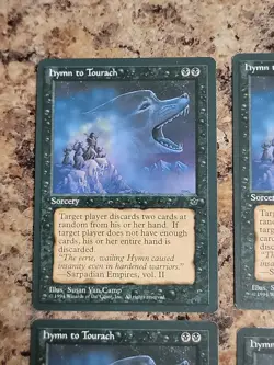 4x MTG English, Hymn to Tourach (Van Camp) Fallen Empires NM-LP Playset - Image 3