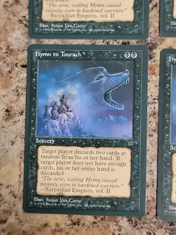 4x MTG English, Hymn to Tourach (Van Camp) Fallen Empires NM-LP Playset - Image 5