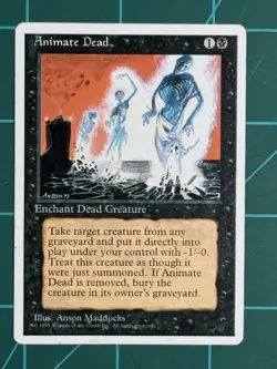 MTG Animate Dead Alternate 4th Edition Regular Uncommon - Image 1