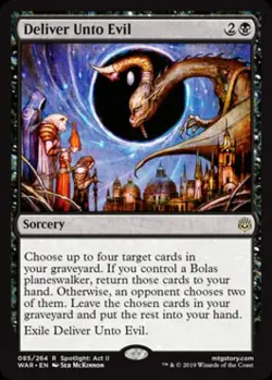 Deliver Unto Evil -Foil Near Mint MTG War of the Spark - Image 1