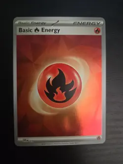 SVE010 Basic Fire Energy Holo/Shiny Pokemon Prismatic Evolutions - Image 1
