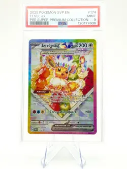 PSA 9 Eevee ex #174 promo Super Premium Collection Ed. Pokemon 2025 SVP - Image 1