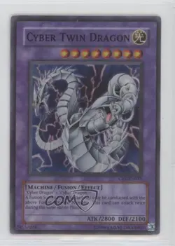 SR - Cyber Twin Dragon Unlimited YuGiOh netic Revolution #CRV-EN035 2005 1u6 - Image 1