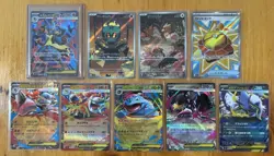 9 NM Ungraded Pokemon TCG Japanese Mega Brave Card Lot w/ SR IR & Double Rare EX - Image 1