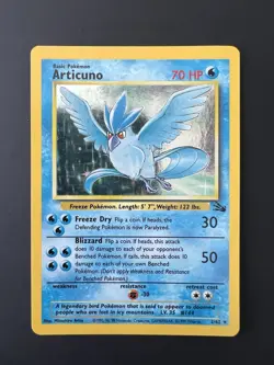 Pokemon TCG Articuno Fossil Holo Card 2/62 MP 1999-2000 Wizards Base Set - Image 1