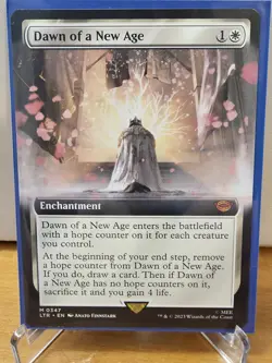 Dawn of a New Age 2 card lot. #5 and # 347 Full Art Lord of the Rings MTG - Image 2
