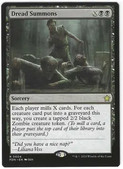Magic the Gathering MTG - Foundations: Dread Summons Rare Card #604 - Image 1