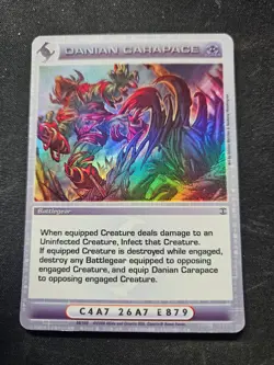 Chaotic 56/100 Danian Carapace Super Rare Holo Foil Battlegear Card - Image 1