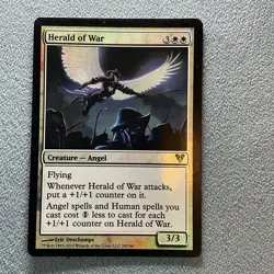 MTG- Herald of War- Avacyn Restored- FOIL- Lightly Played Exc Cond- MAGIC CARD - Image 1