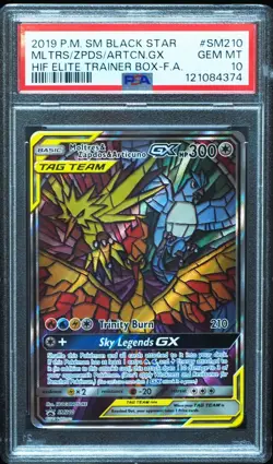 Moltres Zapdos Articuno GX SM210 PSA 10 Hidden Fates Pokemon Card - Image 4