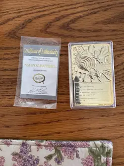 Pokemon Poliwhirl 23k Gold Plated Trading Card 1999 Nintendo #61 w/ Certificate - Image 1