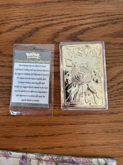 Pokemon Poliwhirl 23k Gold Plated Trading Card 1999 Nintendo #61 w/ Certificate - Image 3