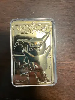 Pokemon Pikachu 23k Gold Plated Trading Card 1999 Nintendo #25 with Certificate - Image 3