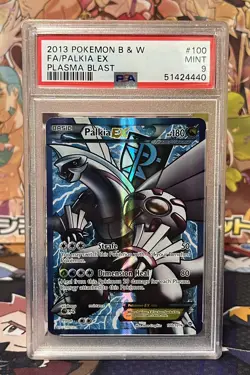 PSA 9 Pokemon Card Palkia EX Full Art 100/101 Plasma Blast MINT - Image 1