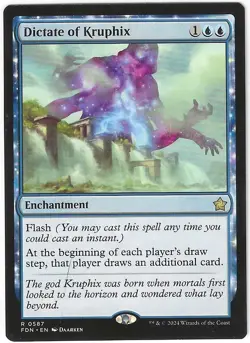 Magic the Gathering MTG - Foundations: Dictate of Kruphix Rare Card #587 - Image 1