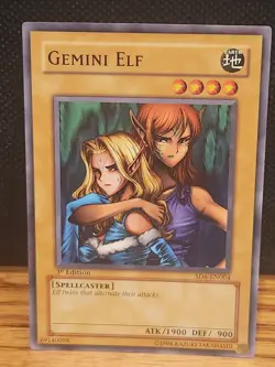 GEMINI ELF MONSTER CARD 1ST EDITION SD6-EN004 COMMON YUGIOH VLP - Image 1