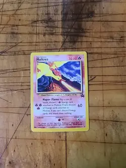 NM Pokemon MOLTRES Card BLACK STAR PROMO Set #21 Legendary Fire Bird Movie WOTC - Image 1