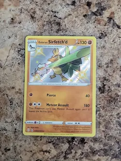 Galarian Sirfetchd SV064/SV122 Shiny Holo Rare Shining Fates Pokemon TCG Card NM - Image 1