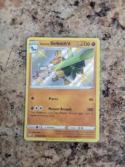 Galarian Sirfetchd SV064/SV122 Shiny Holo Rare Shining Fates Pokemon TCG Card NM - Image 2