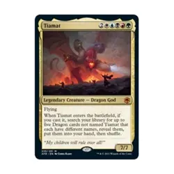 WOTC MtG AFR Tiamat (MR) (Foil) NM - Image 1