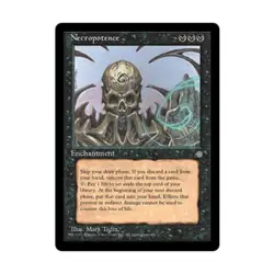 WOTC MtG Ice Age Necropotence (R) EX - Image 1
