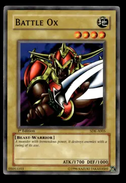 Battle Ox SDK-A005 Starter Deck Kaiba 1st Edition 2002 - Yugioh - Image 1