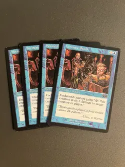 MTG X4 Hermetic Study Enchant Creature Blue Urza's Saga Playset MP - Image 1