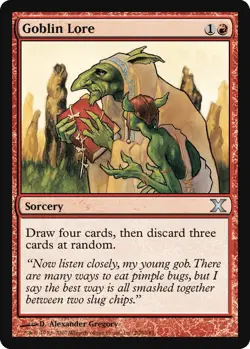 MTG Tenth 10th Edition - Goblin Lore NM - Image 1