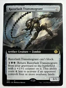 MTG - Razorlash Transmogrant. The Brothers' War. Rare - Extended Art Zombie - Image 1