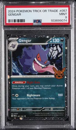 2024 POKEMON TRICK OR TRADE #057 GENGAR PSA 9 - Image 1