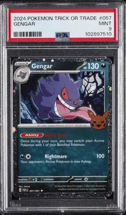 2024 POKEMON TRICK OR TRADE #057 GENGAR PSA 9 - Image 1