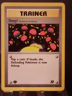 NMM Pokemon Card Sleep! (Rocket's Secret Machine) 79/82 Team Rocket 1st Edition - Image 1