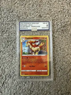 Pokemon TCG Rapidash SWSH270 Prerelease Promo Card Near Mint Condition - Image 1