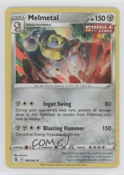 Melmetal Holo Pokemon Sword & Shield Fusion Strike #189 - Image 1
