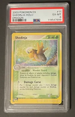 2003 Pokemon Ex Dragon PSA 6 Shedinja Holo #11 Rare - Image 1