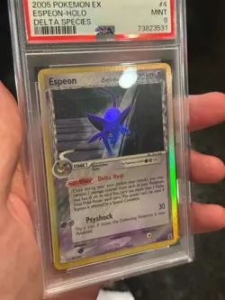 2005 Pokemon EX Delta Species Espeon Holo #4 PSA 9 Mint - Image 4