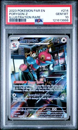 2023 POKEMON PAR EN-PARADOX RIFT ILLUSTRATION RARE #214 PORYGON-Z PSA 10 - Image 1