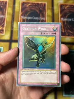 Yugioh Gryphon Wing FADED + MISPRINT SDP-050 - Image 4